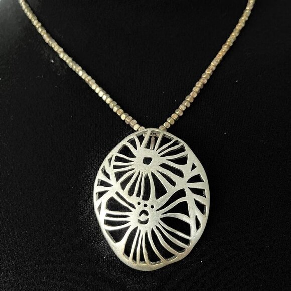 Kenneth Cole Reaction 16 Inch Necklace with 2-inch modernist pendant - Picture 2 of 6